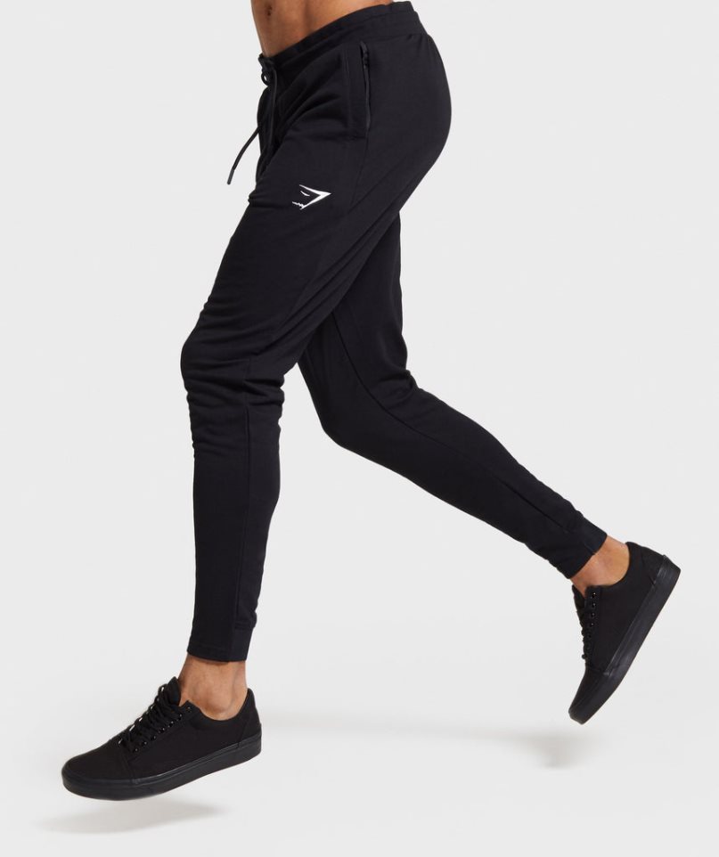 Men's Gymshark Critical Zip Jogger Black | NZ 0KUXZH